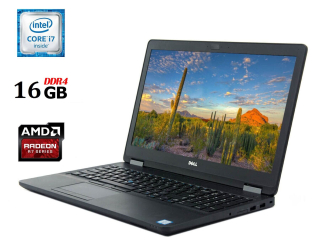 БУ Ноутбук Б-класс Dell Latitude E5570 / 15.6&quot; (1366x768) TN / Intel Core i7-6820HQ (4 (8) ядра по 2.7 - 3.6 GHz) / 16 GB DDR4 / 525 GB SSD / AMD Radeon R7 M370, 2 GB GDDR5, 128-bit / WebCam / HDMI из Европы в Харкові