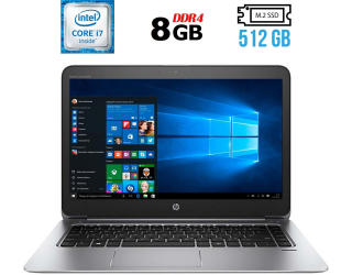 БУ Ультрабук Б-класс HP EliteBook Folio 1040 G3 / 14&quot; (1920x1080) TN / Intel Core i7-6600U (2 (4) ядра по 2.6 - 3.4 GHz) / 8 GB DDR4 / 512 GB SSD M.2 / Intel HD Graphics 520 / WebCam / HDMI из Европы
