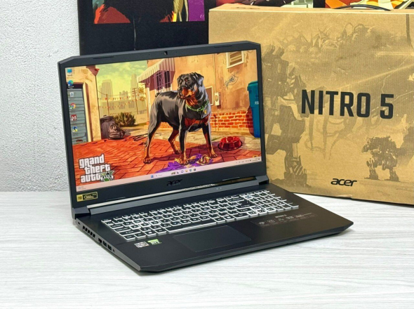 Игровой ноутбук Acer Nitro 5 AN517-41 / 17.3&quot; (1920x1080) IPS / AMD Ryzen 9 5900HX (8 (16) ядер по 3.3 - 4.6 GHz) / 32 GB DDR4 / 1000 GB SSD / nVidia GeForce RTX 3080, 8 GB GDDR6, 256-bit / WebCam / Win 11 Pro - 3