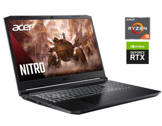 БУ Игровой ноутбук Acer Nitro 5 AN517-41 / 17.3&quot; (1920x1080) IPS / AMD Ryzen 9 5900HX (8 (16) ядер по 3.3 - 4.6 GHz) / 32 GB DDR4 / 1000 GB SSD / nVidia GeForce RTX 3080, 8 GB GDDR6, 256-bit / WebCam / Win 11 Pro из Европы в Харькове