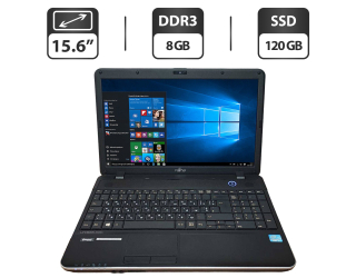 БУ Ноутбук Б-класс Fujitsu LifeBook A512 / 15.6&quot; (1366x768) TN / Intel Core i3-3110M (2 (4) ядра по 2.4 GHz) / 8 GB DDR3 / 120 GB SSD / Intel HD Graphics 4000 / WebCam / DVD-ROM / VGA из Европы в Харкові