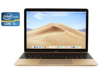 БУ Нетбук Apple MacBook Air 12 A1534 2017 Gold / 12&quot; (2304x1440) IPS / Intel Core i5-7Y54 (2 (4) ядра по 1.2 - 3.2 GHz) / 8 GB DDR4 / 512 GB SSD /  Intel HD Graphics 615 / WebCam / MacOS из Европы в Харкові