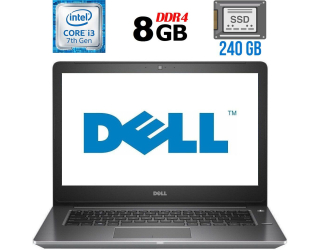БУ Ноутбук Б-класс Dell Vostro 5468 / 14&quot; (1366x768) TN / Intel Core i3-7100U (2 (4) ядра по 2.4 GHz) / 8 GB DDR4 / 240 GB SSD / Intel HD Graphics 620 / WebCam / HDMI из Европы в Харкові