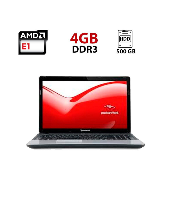 Ноутбук Б-класс Packard Bell EasyNote TE69KB / 15.6&quot; (1366x768) TN / AMD E1-2500 (2 ядра по 1.4 GHz) / 4 GB DDR3 / 500 GB HDD / Intel HD Graphics / WebCam - 1