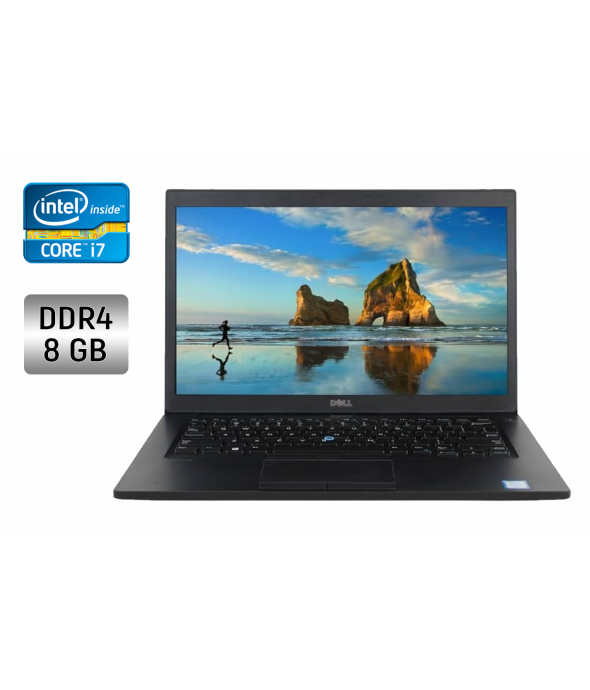Ультрабук Б-класс Dell Latitude 7480 / 14&quot; (1366x768) TN / Intel Core i7-6600U (2 (4) ядра по 2.6 - 3.4 GHz) / 8 GB DDR4 / 256 GB SSD / Intel HD Graphics 520 / WebCam / Windows 10 - 1