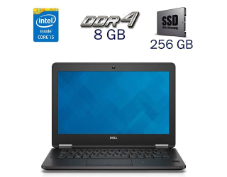 БУ Нетбук Dell Latitude E7270 / 12.5&quot; (1366x768) TN / Intel Core i5-6300U (2 (4) ядра по 2.4 - 3.0 GHz) / 8 GB DDR4 / 256 GB SSD / Intel HD Graphics 520 / WebCam / Windows 10 из Европы
