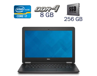 БУ Нетбук Dell Latitude E7270 / 12.5&quot; (1366x768) TN / Intel Core i7-6600U (2 (4) ядра по 2.6 - 3.4 GHz) / 8 GB DDR4 / 256 GB SSD / Intel HD Graphics 520 / WebCam / Windows 10 из Европы