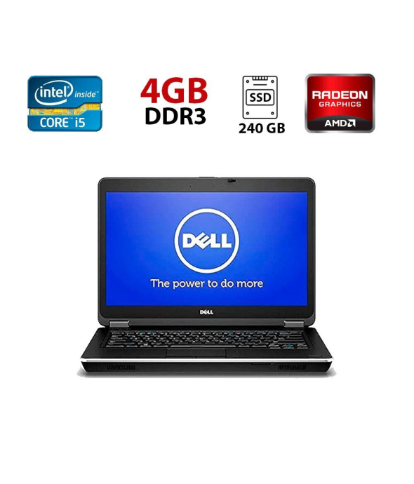 Игровой ноутбук Dell Latitude E6440 / 14&quot; (1920x1080) IPS / Intel Core i5-4310M (2 (4) ядра по 2.7 - 3.4 GHz) / 8 GB DDR3 / 240 GB SSD / AMD Radeon HD 8690M, 2 GB GDDR5, 64-bit / WebCam - 1