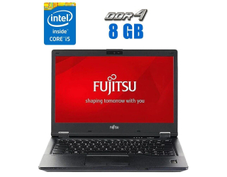 БУ Ноутбук Fujitsu LifeBook E549 / 14&quot; (1920x1080) IPS / Intel Core i5-8250U (4 (8) ядра по 1.6 - 3.4 GHz) / 8 GB DDR4 / 240 GB SSD / Intel UHD Graphics / WebCam из Европы в Харкові