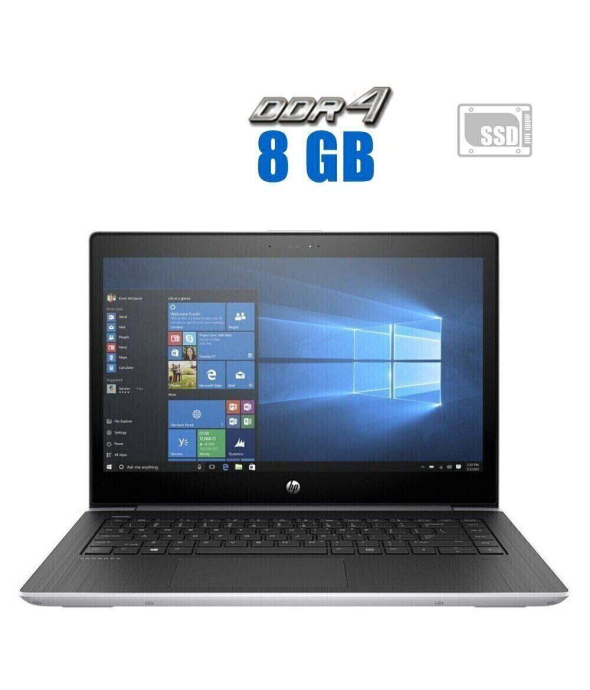 Ультрабук HP ProBook 440 G5 / 14&quot; (1366x768) TN / Intel Core i3-8130U (2 (4) ядра по 2.2 - 3.4 GHz) / 8 GB DDR4 / 120 GB SSD / Intel HD Graphics 620 / WebCam - 1
