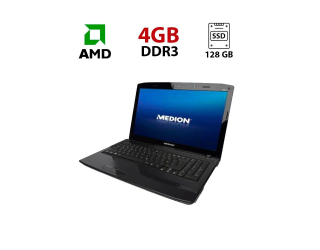 БУ Ноутбук Medion E6315 / 15.6&quot; (1366x768) TN / AMD E-450 (2 ядра по 1.65 GHz) / 4 GB DDR3 / 128 GB SSD / AMD Radeon HD 6320 / WebCam из Европы в Харкові