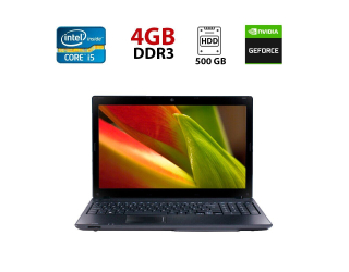 БУ Ноутбук Acer Aspire 5742G / 15.6&quot; (1366x768) TN / Intel Core i5-460M (2 (4) ядра по 2.53 - 2.8 GHz) / 4 GB DDR3 / 500 GB HDD / nVidia GeForce GT 420M, 1 GB DDR3, 128-bit / WebCam из Европы в Харкові