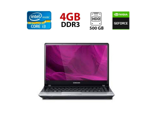 БУ Ноутбук Samsung 300E4A / 15.6&quot; (1366x768) TN / Intel Core i3-2350M (2 (4) ядра по 2.3 GHz) / 4 GB DDR3 / 500 GB HDD / nVidia GeForce GT 310M, 1 GB DDR3, 128-bit / WebCam из Европы в Харькове
