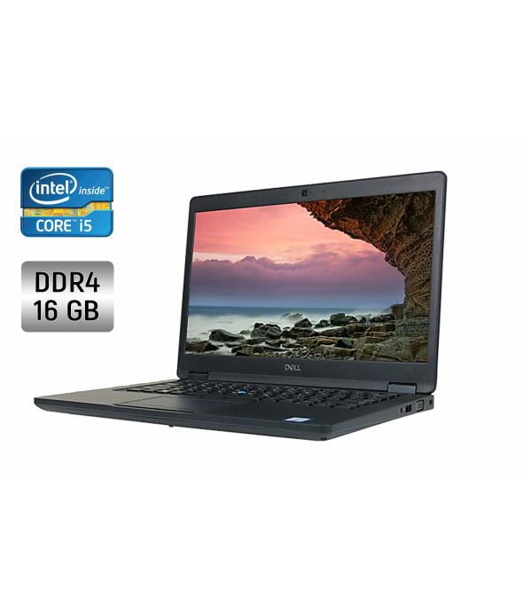 Ультрабук Dell Latitude 5490 / 14&quot; (1920x1080) IPS / Intel Core i5-8250U (4 (8) ядра по 1.6 - 3.4 GHz) / 16 GB DDR4 / 256 GB SSD / Intel UHD Graphics 620 / WebCam + Беспроводная мышка - 1