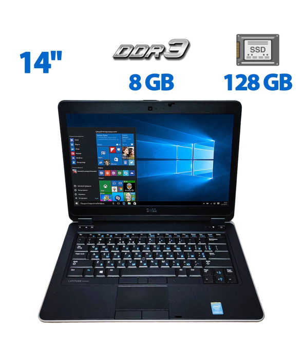 Ноутбук Dell Latitude E6440 / 14&quot; (1366x768) TN / Intel Core i5-4310M (2 (4) ядра по 2.7 - 3.4 GHz) / 8 GB DDR3 / 128 GB SSD / Intel HD Graphics 4600 / WebCam / DVD-ROM - 1