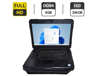 БУ Защищенный ноутбук Dell Latitude 5414 Rugged / 14&quot; (1920x1080) IPS / Intel Core i5-6300U (2 (4) ядра по 2.4 - 3.0 GHz) / 8 GB DDR4 / 256 GB SSD / Intel HD Graphics 520 / WebCam / Windows 11 Pro из Европы в Харкові