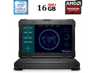 БУ Защищенный ноутбук Б-класс Dell Latitude 5424 Rugged / 14&quot; (1920x1080) IPS / Intel Core i5-8350U (4 (8) ядра по 1.7 - 3.6 GHz) / 16 GB DDR4 / 512 GB SSD M.2 / AMD Radeon RX 540, 2 GB GDDR5, 128-bit / WebCam / USB 3.1 / HDMI / Два АКБ из Европы в Харькове