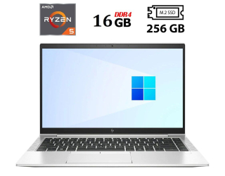 БУ Ультрабук HP EliteBook 845 G7 / 14&quot; (1920х1080) IPS / AMD Ryzen 5 Pro 4650U (6 (12) ядер по 2.1 - 4.0 GHz) / 16 GB DDR4 / 256 GB SSD M.2 / AMD Radeon RX Vega 6 Graphics / WebCam / HDMI / 4G LTE / Windows 11 Pro из Европы в Харькове