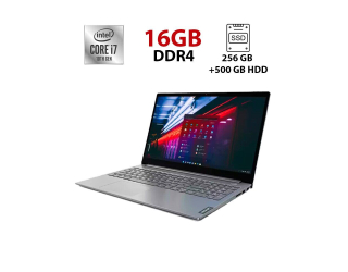 БУ Ультрабук Б-класс Lenovo ThinkBook 15-IML / 15.6&quot; (1920x1080) TN / Intel Core i7-1065G7 (4 (8) ядра по 1.3 - 3.9 GHz) / 16 GB DDR4 / 256 GB SSD + 500 GB HDD / Intel UHD Graphics / WebCam / HDMI из Европы