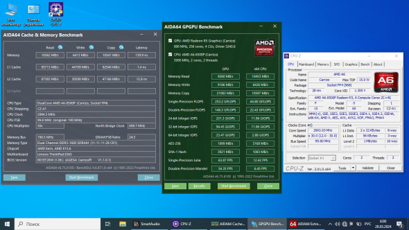 Ноутбук Б-класс Lenovo ThinkPad E565 / 15.6&quot; (1366x768) TN / AMD A6-8500P (2 ядра по 1.6 - 3.0 GHz) / 8 GB DDR3 / 240 GB SSD / AMD Radeon R5 Graphics / WebCam - 8