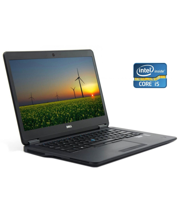 Ультрабук Dell Latitude E7470 / 14&quot; (2560x1440) IPS Touch / Intel Core i5-6300U (2 (4) ядра по 2.4 - 3.0 GHz) / 8 GB DDR3 / 240 GB SSD / Intel HD Graphics 520 / WebCam / Win 10 Pro - 1