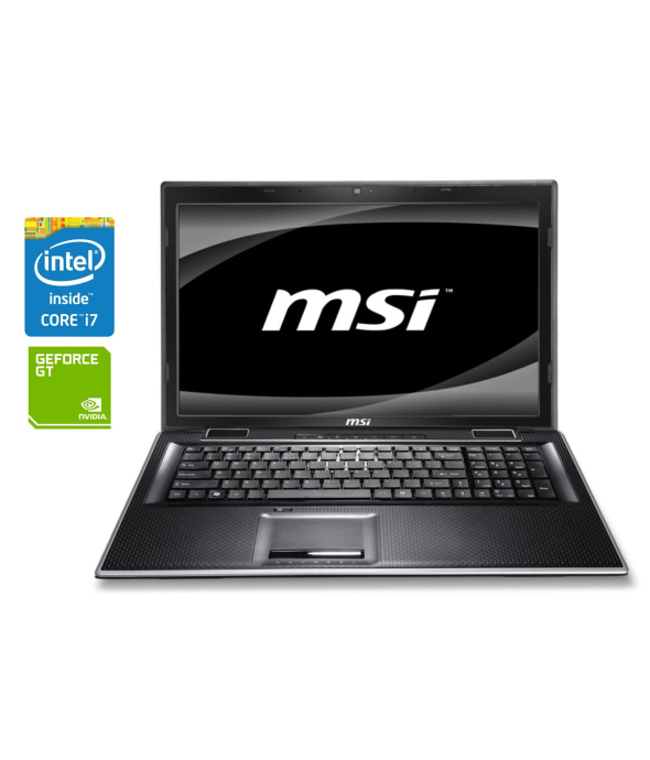 Ноутбук MSI FX720 / 17.3&quot; (1920x1080) IPS / Intel Core i7-2670QM (4 (8) ядра по 2.2 - 3.1 GHz) / 8 GB DDR3 / 240 GB SSD / nVidia GeForce GT 520M, 1 GB DDR3, 64-bit / WebCam / DVD-RW / Win 10 Pro - 1