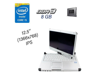 БУ Защищенный ноутбук Panasonic Toughbook CF-C2 / 12.5&quot; (1366х768) IPS Touch / Intel Core i5-4300U (2 (4) ядра по 1.9 - 2.9 GHz) / 8 GB DDR3 / 256 GB SSD / Intel HD Graphics 4400 / WebCam из Европы