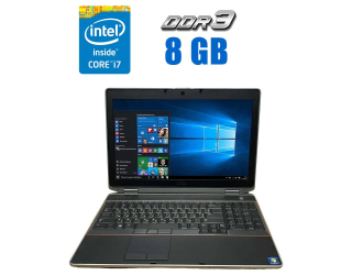 БУ Ноутбук Dell Latitude E6520 / 15.6&quot; (1366x768) TN / Intel Core i7-2620M (2 (4) ядра по 2.7 - 3.4 GHz) / 8 GB DDR3 / 480 GB SSD NEW / Intel HD Graphics 3000 / WebCam из Европы в Харькове