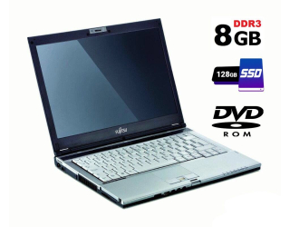 БУ Ноутбук Fujitsu Siemens LifeBook S6420 / 13.3&quot; (1280x800) TN / Intel Core 2 Duo P8600 (2 ядра по 2.4 GHz) / 8 GB DDR3 / 128 GB SSD / Intel GMA 4500MHD / WebCam / DVD-ROM из Европы в Харкові