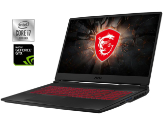 БУ Игровой ноутбук MSI GL75 Leopard 10SDK / 17.3&quot; (1920x1080) IPS / Intel Core i7-10750H (6 (12) ядер по 2.6 - 5.0 GHz) / 16 GB DDR4 / 512 GB SSD / nVidia GeForce GTX 1660 Ti, 6 GB GDDR6, 192-bit / WebCam из Европы в Харькове