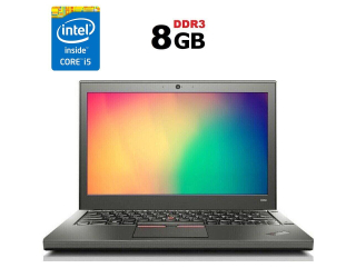БУ Нетбук Lenovo ThinkPad X250 / 12.5&quot; (1366x768) TN / Intel Core i5-5300U (2 (4) ядра по 2.3 - 2.9 GHz) / 8 GB DDR3 / 480 GB SSD NEW / Intel HD Graphics 5500 / WebCam / Win 10 из Европы в Харкові