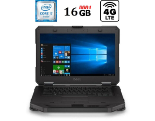 БУ Защищенный ноутбук Dell Latitude 5414 Rugged / 14&quot; (1920x1080) IPS / Intel Core i7-6600U (2 (4) ядра по 2.6 - 3.4 GHz) / 16 GB DDR4 / 240 GB SSD NEW / Intel HD Graphics 520 / HDMI / 4G LTE из Европы