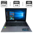 Ноутбук Asus R510LN / 15.6" (1366x768) TN / Intel Core i5-4200U (2 (4) ядра по 1.6 - 2.6 GHz) / 16 GB DDR3 / 1000 GB HDD / nVidia GeForce 840M, 2 GB GDDR3, 64-bit / WebCam / HDMI - 1