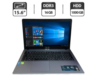 БУ Ноутбук Asus R510LN / 15.6&quot; (1366x768) TN / Intel Core i5-4200U (2 (4) ядра по 1.6 - 2.6 GHz) / 16 GB DDR3 / 1000 GB HDD / nVidia GeForce 840M, 2 GB GDDR3, 64-bit / WebCam / HDMI из Европы в Харкові