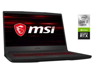 БУ Игровой ноутбук MSI GF65 Thin 10SDR / 15.6&quot; (1920x1080) IPS / Intel Core i7-10750H (6 (12) ядер по 2.6 - 5.0 GHz) / 8 GB DDR4 / 512 GB SSD / nVidia GeForce GTX 1660 Ti, 6 GB GDDR6, 192-bit / WebCam из Европы в Харкові