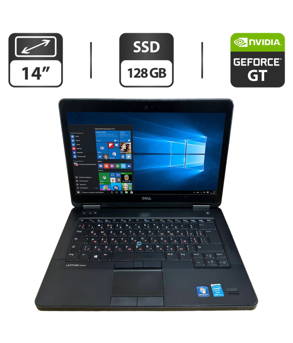 Ноутбук Dell Latitude E5440 / 14&quot; (1600x900) TN / Intel Core i5-4300U (2 (4) ядра по 1.9 - 2.9 GHz) / 16 GB DDR3 / 128 GB SSD / nVidia GeForce GT 720M, 2 GB GDDR3, 64-bit / WebCam / VGA - 1