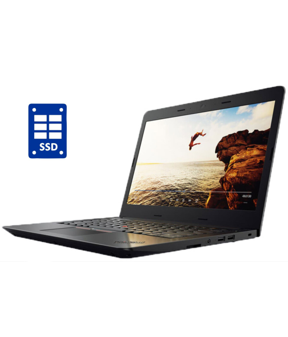 Ноутбук Lenovo ThinkPad E470 / 14&quot; (1366x768) TN / Intel Core i3-6006U (2 (4) ядра по 2.0) / 8 GB DDR3 / 240 GB SSD / Intel HD Graphics 520 / WebCam / Win 10 Pro - 1