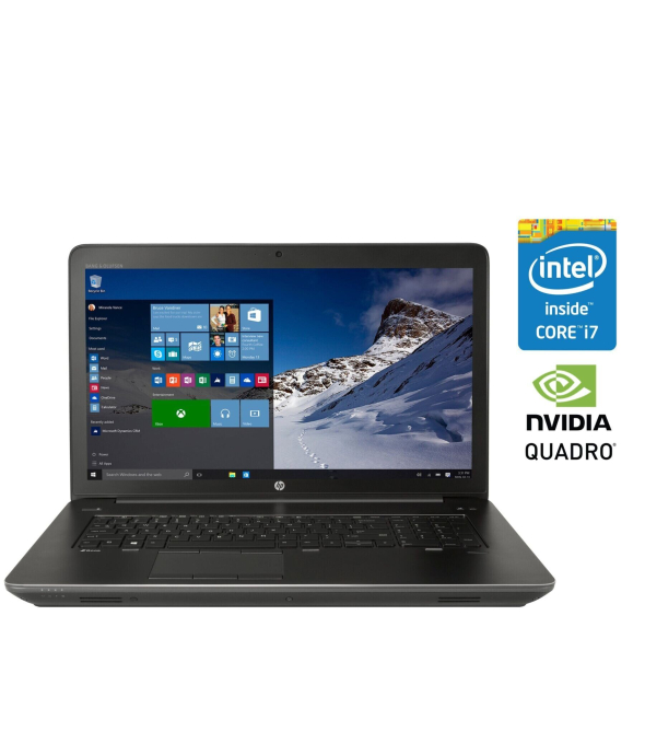 Мобильная рабочая станция HP zBook 17 G3 / 17.3&quot; (1600x900) TN / Intel Core i7-6700HQ (4 (8) ядра по 2.6 - 3.5 GHz) / 16 GB DDR4 / 512 GB SSD / nVidia Quadro M1000M, 2 GB DDR3, 128-bit / Fingerprint / WebCam / Windows 10 - 1
