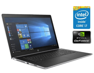 БУ Игровой ноутбук HP ProBook 470 G5 / 17.3&quot; (1920x1080) IPS / Intel Core i7-8550U (4 (8) ядра по 1.8 - 4.0 GHz) / 16 GB DDR4 / 240 GB SSD / nVidia GeForce 930MX, 2 GB DDR3, 64-bit / WebCam / Win 10 Pro из Европы
