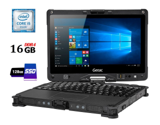 БУ Защищенный ноутбук-трансформер Getac V110 G3 / 11.6&quot; (1366x768) IPS Touch / Intel Core i5-6200U (2 (4) ядра по 2.3 - 2.8 GHz) / 16 GB DDR4 / 128 GB SSD / Intel HD Graphics 520 / WebCam / HDMI / 4G LTE / Две батареи из Европы в Харкові