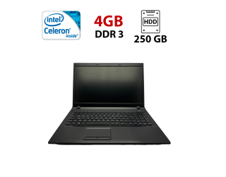 БУ Ноутбук Terra Mobile 1512 / 15.6&quot; (1366x768) TN / Intel Celeron 1037U (2 ядра по 1.8 GHz) / 4 GB DDR3 / 250 GB HDD / Intel HD Graphics 2500 / WebCam / АКБ не держит из Европы в Харкові