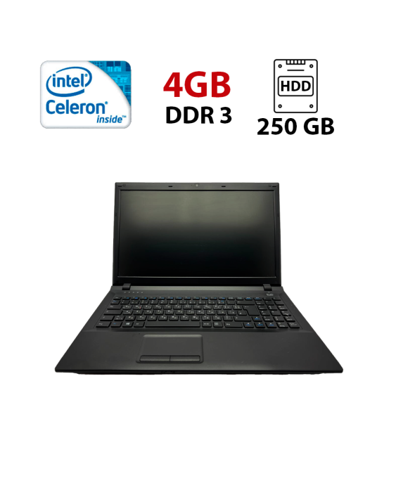 Ноутбук Terra Mobile 1512 / 15.6&quot; (1366x768) TN / Intel Celeron 1037U (2 ядра по 1.8 GHz) / 4 GB DDR3 / 250 GB HDD / Intel HD Graphics 2500 / WebCam / АКБ не держит - 1