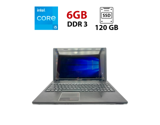 БУ Ноутбук Lenovo G570 / 15.6&quot; (1366x768) TN / Intel Core i5-2450M (2 (4) ядра по 2.5 - 3.1 GHz) / 6 GB DDR3 / 120 GB SSD / Intel HD Graphics 3000 / WebCam из Европы в Харькове