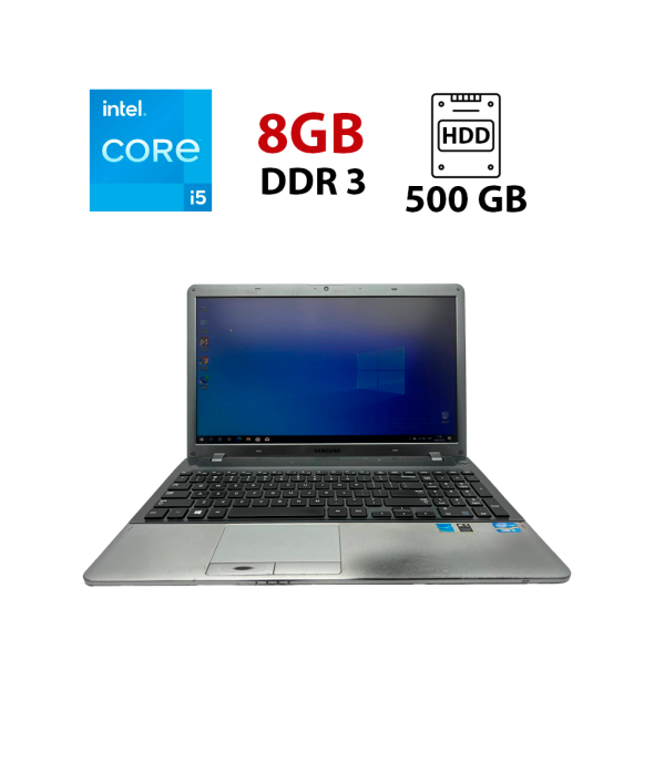 Ноутбук Б-класс Samsung NP350V5C / 15.6&quot; (1366x768) TN / Intel Core i5-3210M (2 (4) ядра по 2.5 - 3.1 GHz) / 8 GB DDR3 / 500 GB HDD / Intel HD Graphics 4000 / WebCam - 1