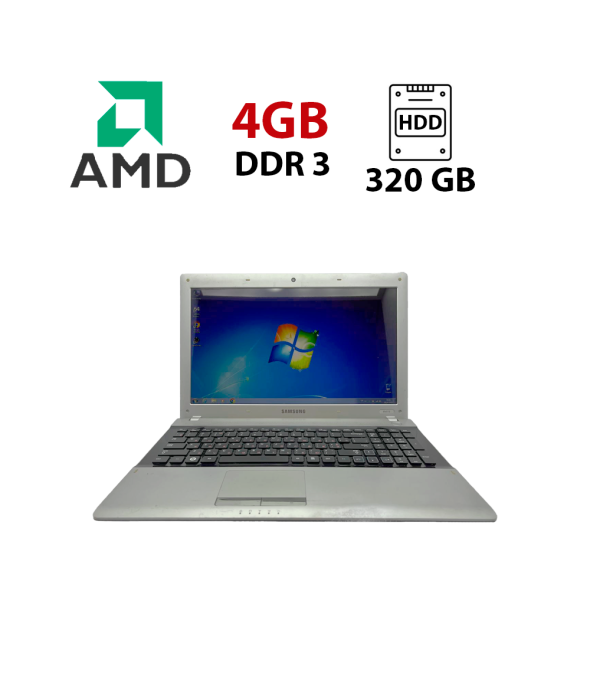 Ноутбук Б-класс Samsung RV513 / 15.6&quot; (1366x768) TN / AMD E-450 (2 ядра по 1.65 GHz) / 4 GB DDR3 / 320 GB HDD / AMD Radeon HD6320 / WebCam - 1