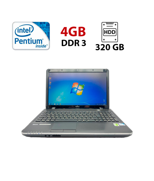 Ноутбук Fujitsu LifeBook AH531 / 15.6&quot; (1366x768) TN / Intel Pentium B960 (2 ядра по 2.2 GHz) / 4 GB DDR3 / 320 GB HDD / Intel HD Graphics 2nd Generation / WebCam - 1