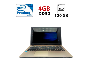 БУ Ноутбук Asus R540S / 15.6 (1366x768) TN / Intel Pentium N3710 (4 ядра по 2.56 - 1.6 GHz) / 4 GB DDR3 / 120 GB SSD / Intel HD Graphics 405 / WebCam из Европы в Харькове