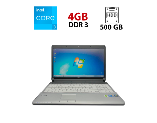 БУ Ноутбук Fujitsu Lifebook А530 / 15&quot; (1366x768) TN / Intel Core i3-370M (2 (4) ядра по 2.4 GHz) / 4 GB DDR3 / 500 GB HDD / Intel HD Graphics / WebCam из Европы в Харкові