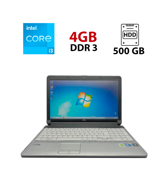 Ноутбук Fujitsu Lifebook А530 / 15&quot; (1366x768) TN / Intel Core i3-370M (2 (4) ядра по 2.4 GHz) / 4 GB DDR3 / 500 GB HDD / Intel HD Graphics / WebCam - 1