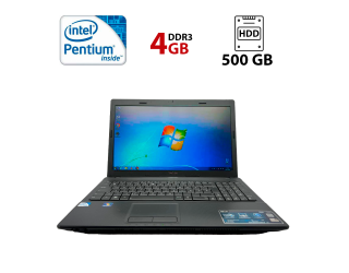 БУ Ноутбук Asus K54L / 15.6&quot; (1366x768) TN LED / Intel Pentium B950 (2 ядра по 2.1 GHz) / 4 GB DDR3 / 500 GB HDD / Intel HD Graphics 2000 / USB 3.0 из Европы в Харкові